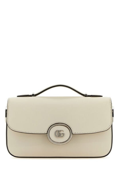 Gucci Woman Ivory Leather Mini Petite Gg Handbag