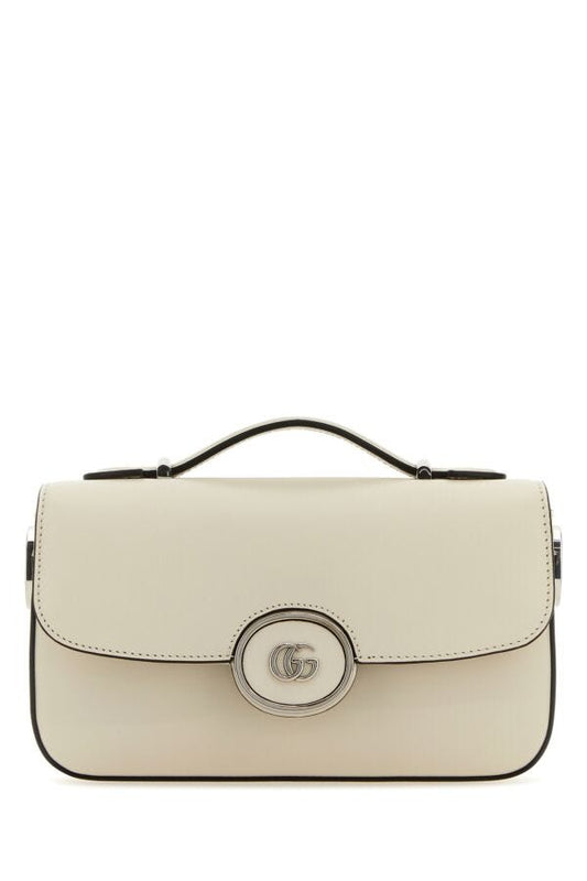 Gucci Woman Ivory Leather Mini Petite Gg Handbag