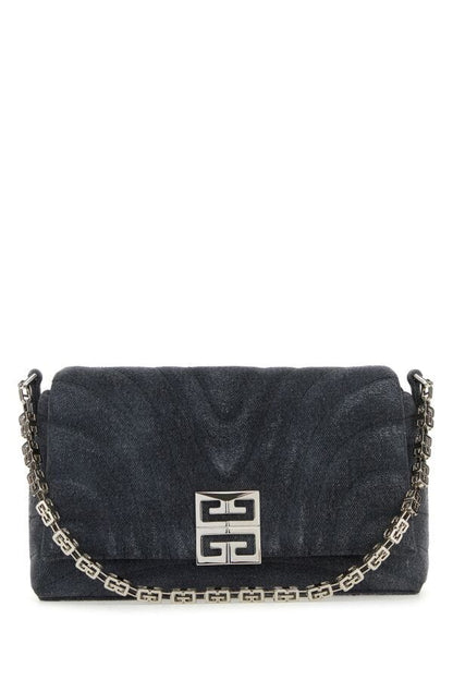 Givenchy Woman Black Denim Medium 4G Soft Handbag