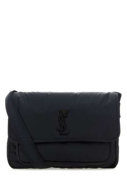 Saint Laurent Man Dark Blue Nylon Niki Crossbody Bag