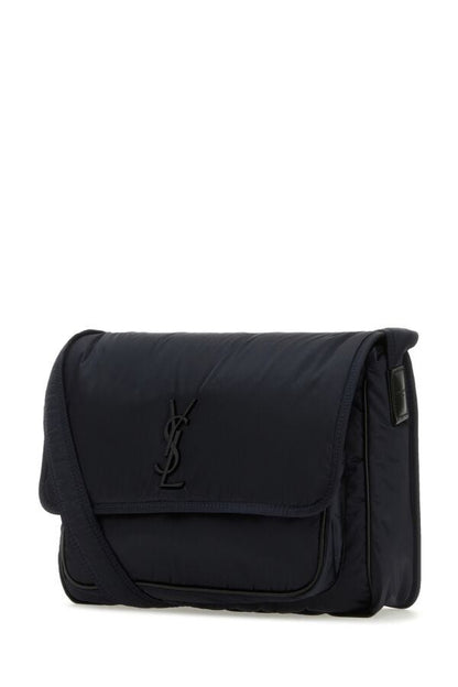 Saint Laurent Man Dark Blue Nylon Niki Crossbody Bag