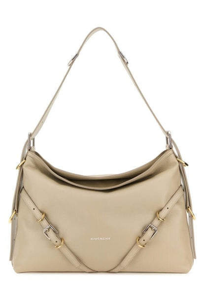 Givenchy Woman Sand Leather Medium Voyou Shoulder Bag