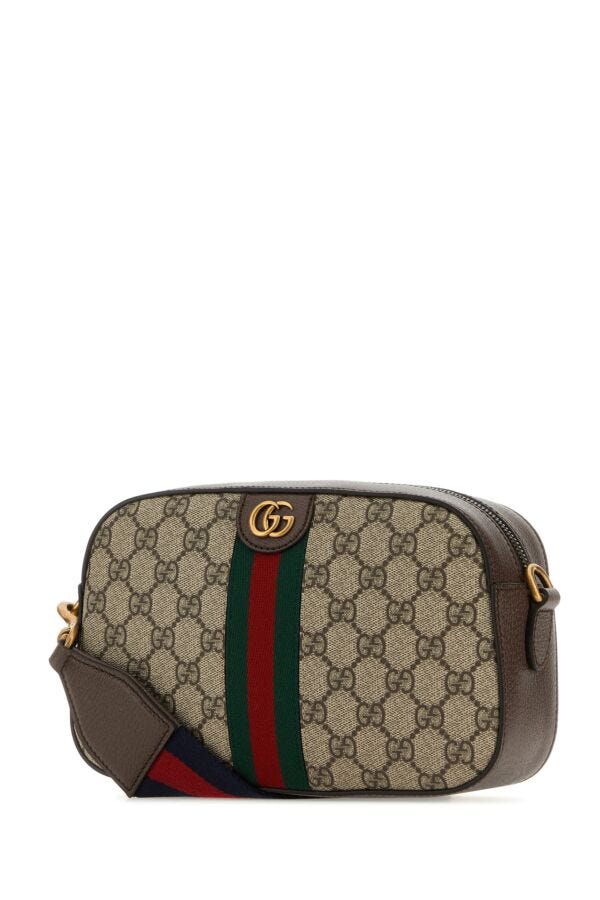 Gucci Man Gg Supreme Fabric And Leather Small Ophidia Gg Crossbody Bag