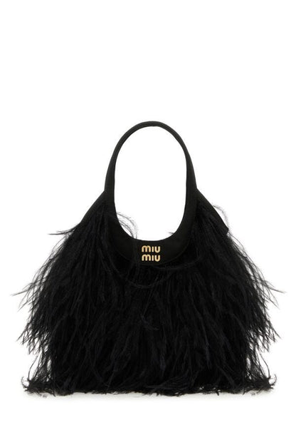 Miu Miu Woman Embellished Satin Handbag