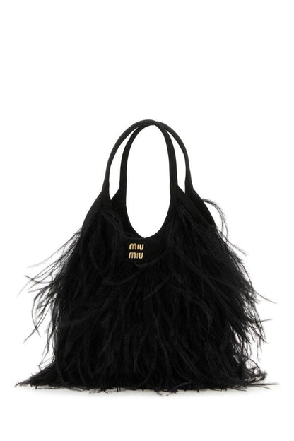 Miu Miu Woman Embellished Satin Handbag