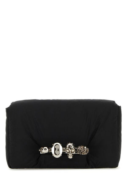 Alexander Mcqueen Man Black Nylon The Puffy Knuckle Belt Bag