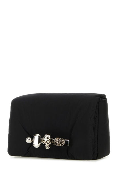 Alexander Mcqueen Man Black Nylon The Puffy Knuckle Belt Bag