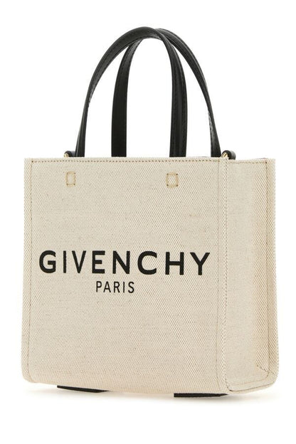 Givenchy Woman Sand Canvas Mini G-Tote Handbag