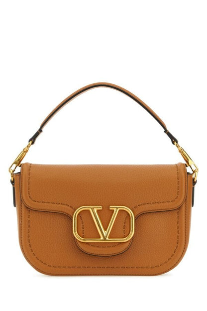 Valentino Garavani Woman Camel Leather Alltime Shoulder Bag