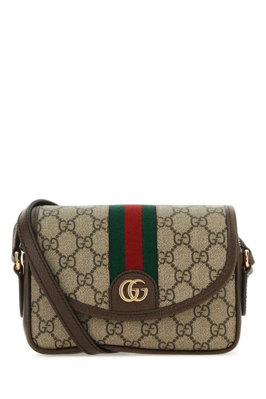 Gucci Woman Gg Supreme Fabric Mini Ophidia Shoulder Bag