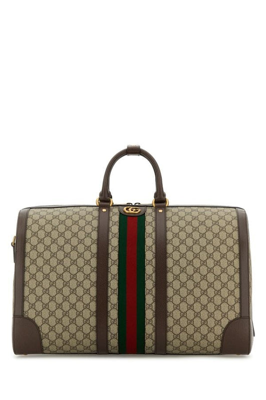 Gucci Man Gg Supreme Fabric Gucci Savoy Travel Bag