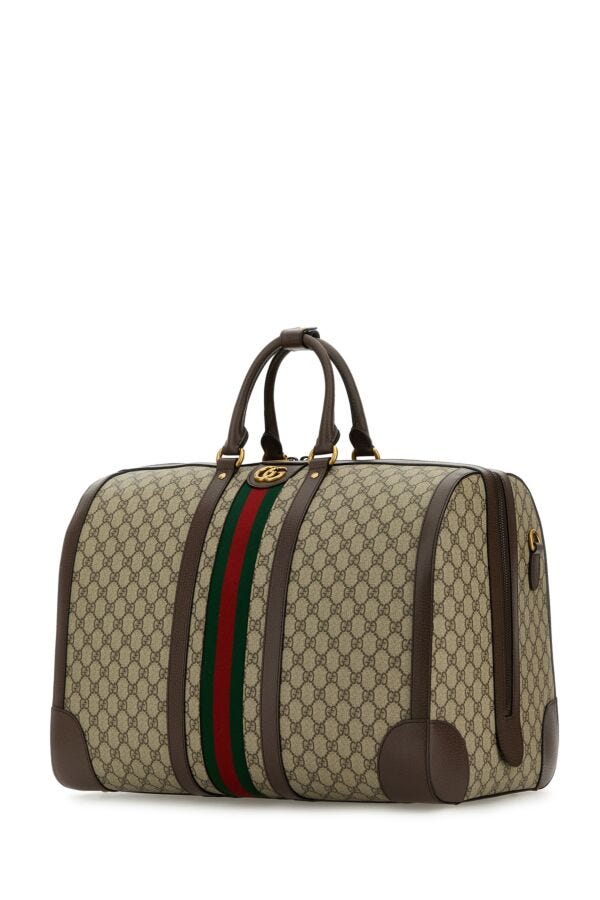 Gucci Man Gg Supreme Fabric Gucci Savoy Travel Bag