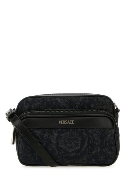 Versace Man Embroidered Fabric Athena Crossbody Bag