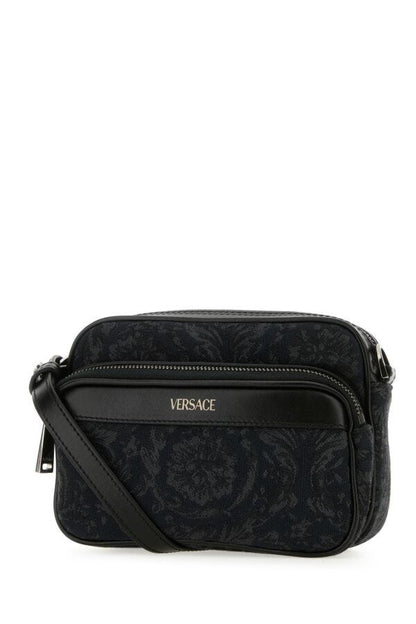 Versace Man Embroidered Fabric Athena Crossbody Bag