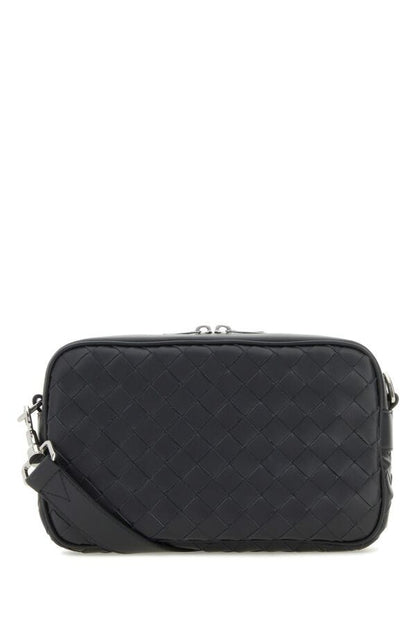 Bottega Veneta Man Slate Leather Crossbody Bag