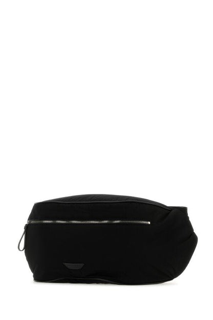 Bottega Veneta Man Black Fabric Belt Bag