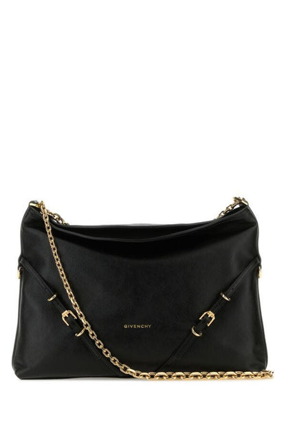 Givenchy Woman Black Leather Voyou Chain Shoulder Bag