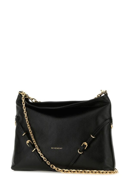 Givenchy Woman Black Leather Voyou Chain Shoulder Bag