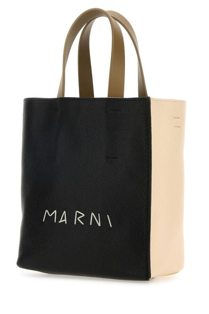 Marni Woman Two-Tone Leather Mini Museo Handbag