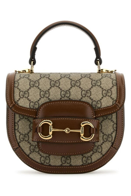 Gucci Woman Gg Supreme Fabric Mini Horsebit 1955 Handbag