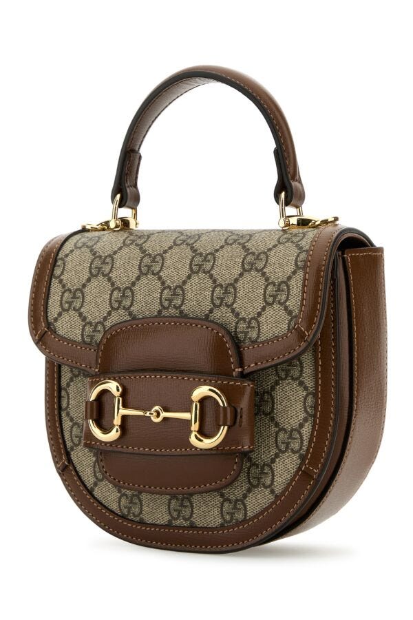 Gucci Woman Gg Supreme Fabric Mini Horsebit 1955 Handbag