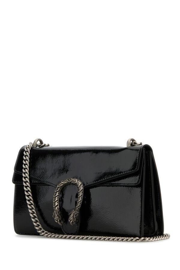 Gucci Woman Black Leather Small Dionysus Shoulder Bag