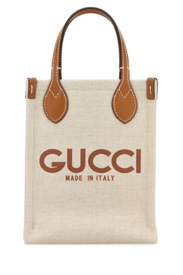 Gucci Woman Sand Canvas Handbag