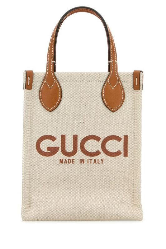 Gucci Woman Sand Canvas Handbag