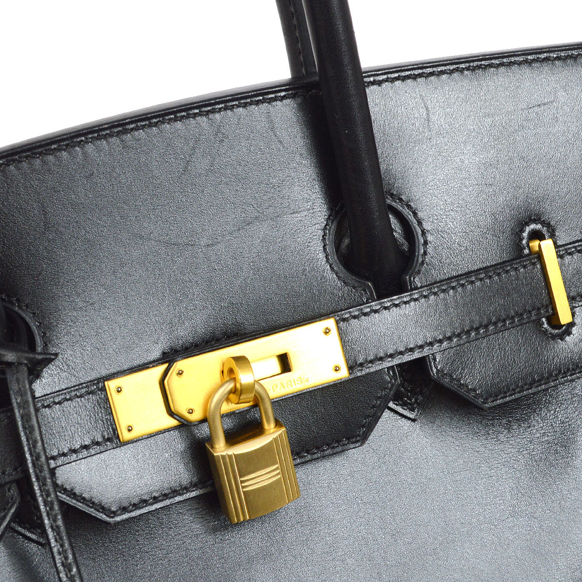 HERMES 2003 BIRKIN 35 Black Box calf