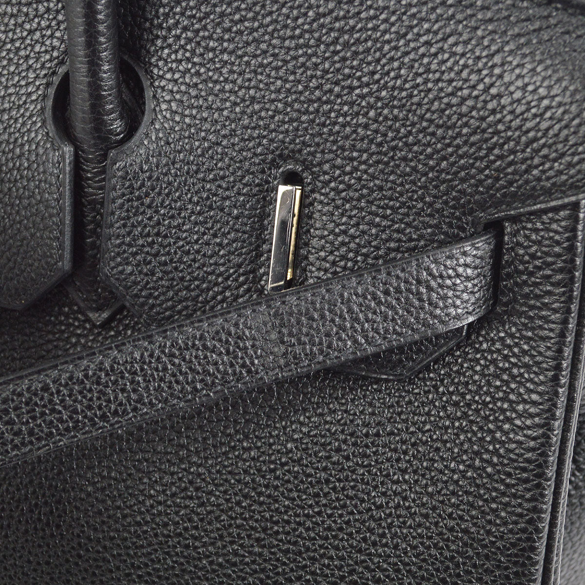 HERMES BIRKIN 35 Handbag Black Veau Crispe Togo