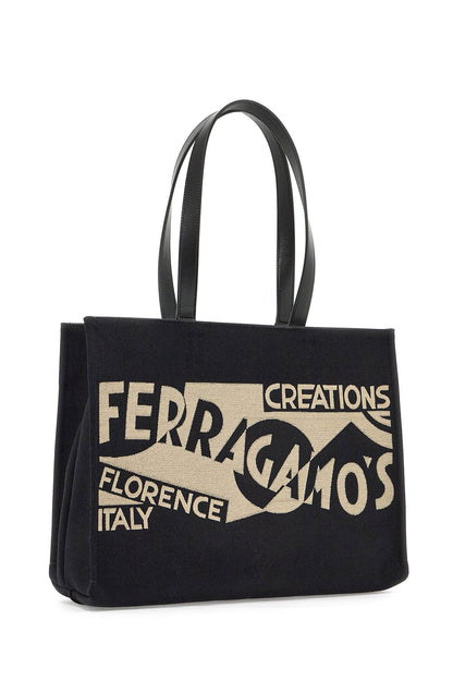 Ferragamo Logo Printed Tote Bag (M) Women