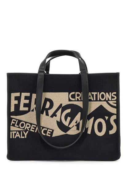 Ferragamo Logo Printed Tote Bag (M) Women