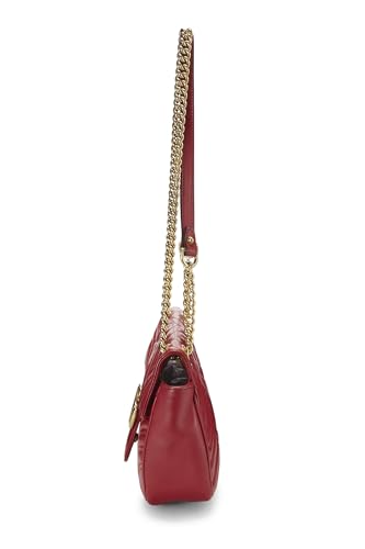 Gucci,  Red Leather GG Marmont Shoulder Bag Small, Red