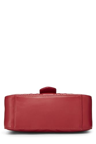 Gucci,  Red Leather GG Marmont Top Handle Bag Mini, Red