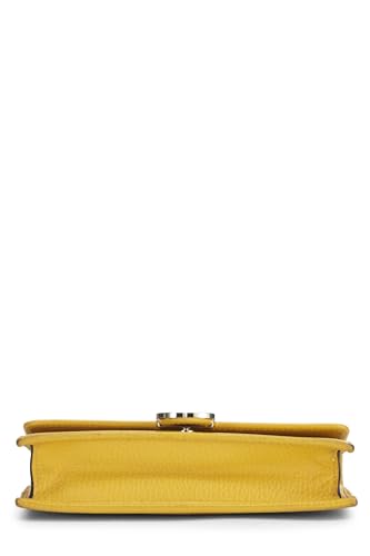 Gucci,  Yellow Leather Interlocking Crossbody Small, Yellow