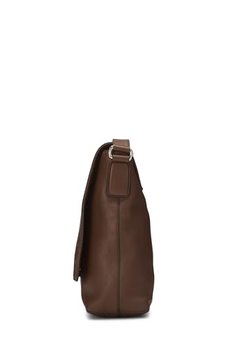 Gucci,  Brown Leather Soho Flap Messenger Bag, Brown