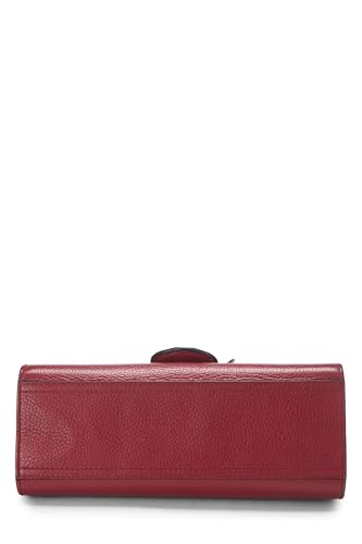 Gucci,  Red Leather GG Marmont Top Handle Flap Bag Mini, Red