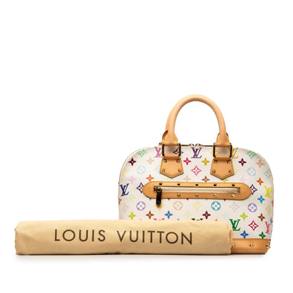 Louis Vuitton Alma PM White Multicolor Monogram Canvas