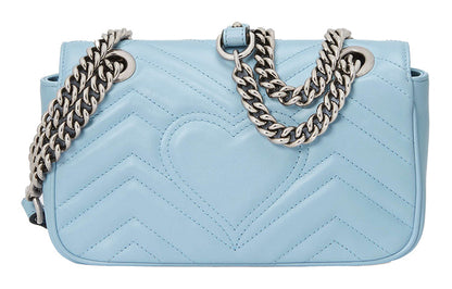 (WMNS) Gucci GG Marmont Mini Bag 'Pastel Blue' 446744-DTDIP-4928