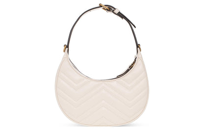 (WMNS) Gucci GG Marmont Half-Moon-Shaped Mini Bag 'Mystic White' 699514-DTDHT-9022