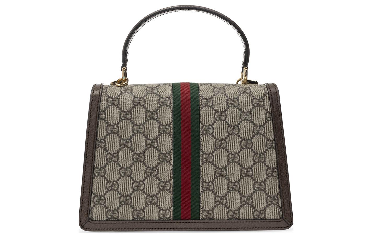 (WMNS) Gucci Canvas Ophidia Series GG Single-Shoulder Bag Small Creamy/Brown 651055-96IWX-8745