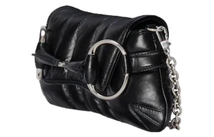 (WMNS) Gucci Horsebit Chain Small Shoulder Bag 'Black' 764339-AACU1-1000