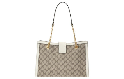 (WMNS) Gucci Padlock Middle-Sized BackBag White/Brown 479197-KHNKG-9761