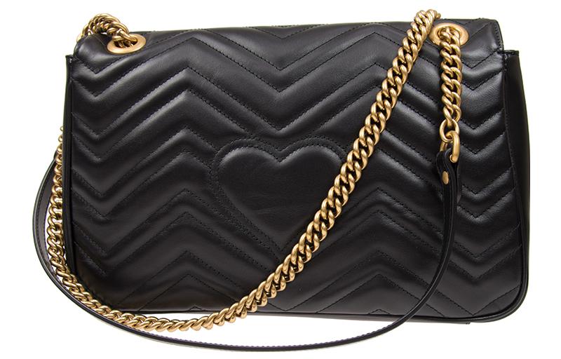 (WMNS) Gucci Marmont Medium Matelasse Shoulder Bag 'Black' 443496-DTDIT-1000