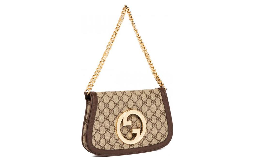 (WMNS) Gucci Blondie Shoulder Bag 'Beige Ebony Supreme' 699268-K9GSG-8358