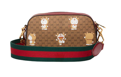 (WMNS) Gucci x Doraemon Small Shoulder Bag 'Ebony Beige' 574886-2TTBG-9796