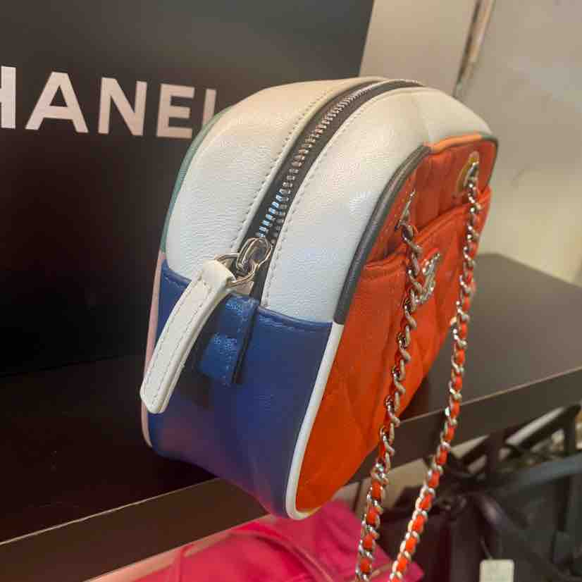 Chanel Chain Camera Case, Multicolor Calfskin