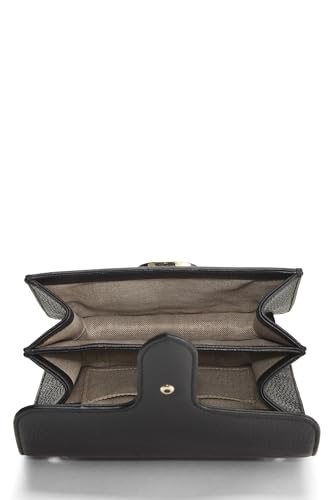 Gucci,  Black Leather Interlocking Crossbody Small, Black