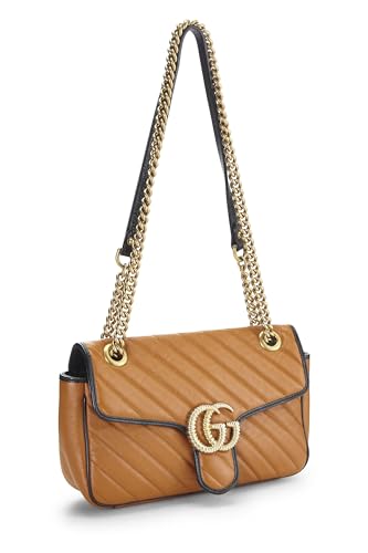 Gucci,  Orange Leather Torchon Marmont Shoulder Bag Small, Orange