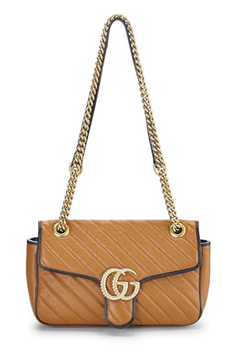 Gucci,  Orange Leather Torchon Marmont Shoulder Bag Small, Orange